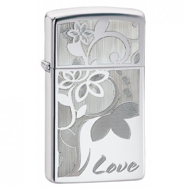 zippo LIM HP CHROME LOVE FLOWER