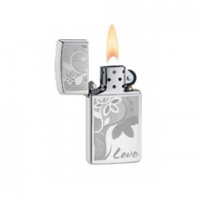 zippo LIM HP CHROME LOVE FLOWER