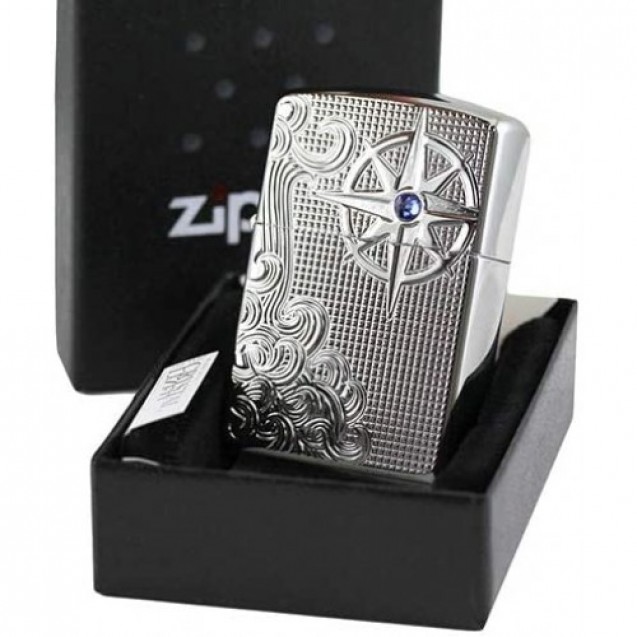 Zippo Waves Armor Swarovski Lighter 