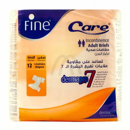 Fine Care Incontinence Unisex Briefs, Small, Waist - 12 Briefs