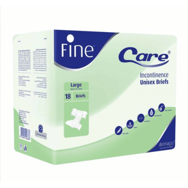 Fine Care Incontinence Unisex Briefs,  - 18 Briefs