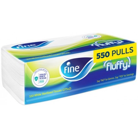 Fluffy Tissues (Carton of 18 Boxes * 550 Tissue)