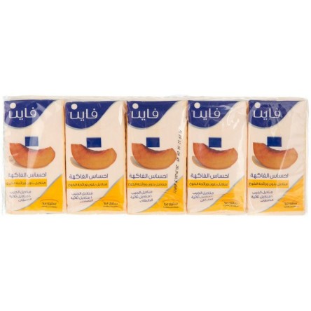 Fine Set Of 10 Pocket Packs Peach Scented  , 10 Sheets - 3 Ply